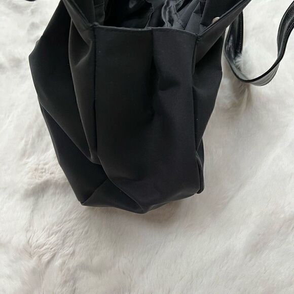 NWOT Vintage Y2K Black Nylon Slouch Big Size Handbag Purse Shoulder bag - Picture 7 of 13